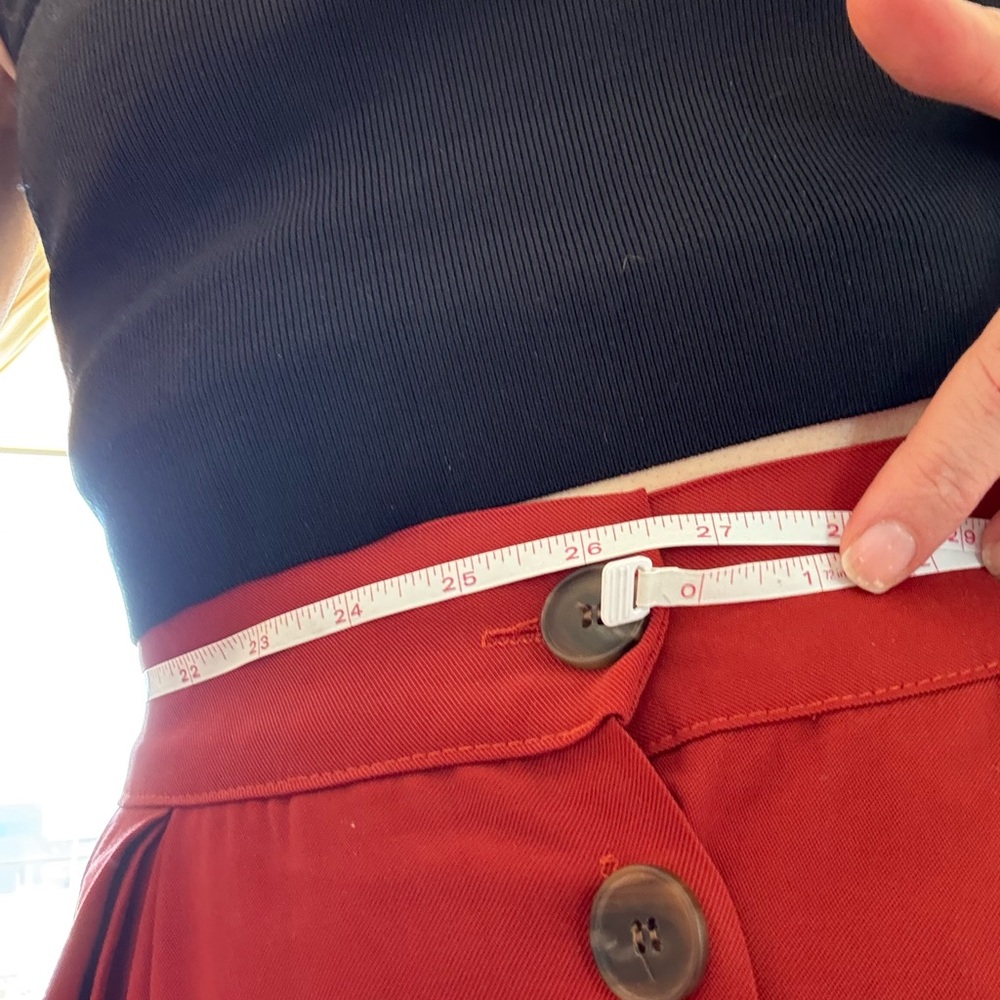 Pinkyotto Red Button-Front A-Line Skirt with Pleats - Picture 16 of 16